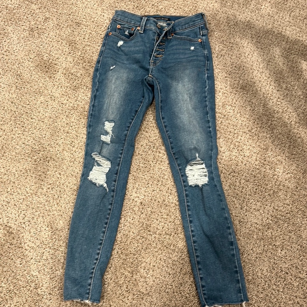 Woman’s lucky brand jeans high rise, petite size 0/25